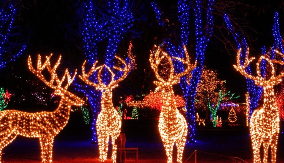 Holiday lights in Bend, Oregon